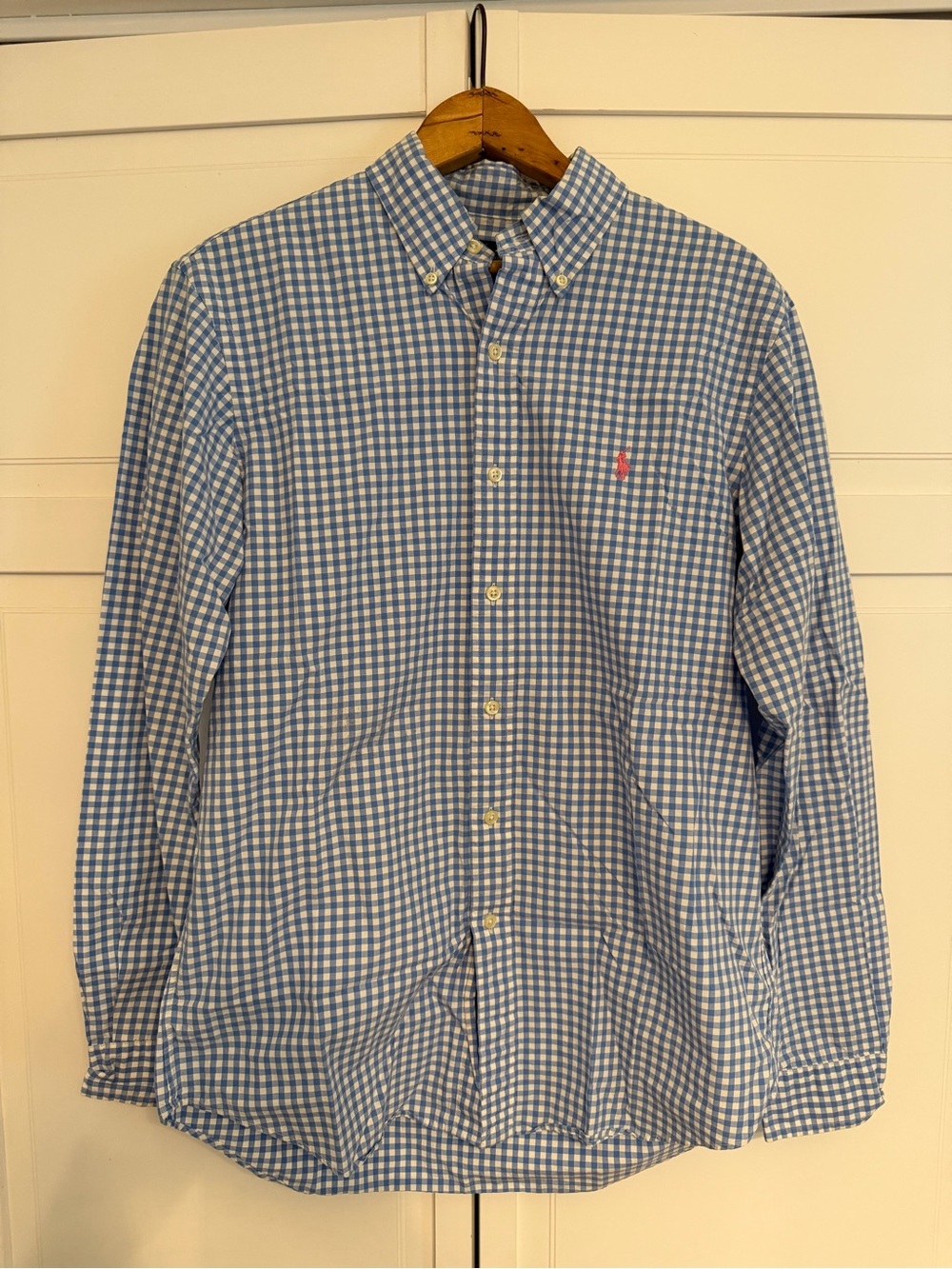 Ralph Lauren Blue & White Gingham Button-Down Shirt